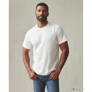 American Giant Mens Large Premium Slub Crew Tee NWOT White Short Sleeve T-Shirt